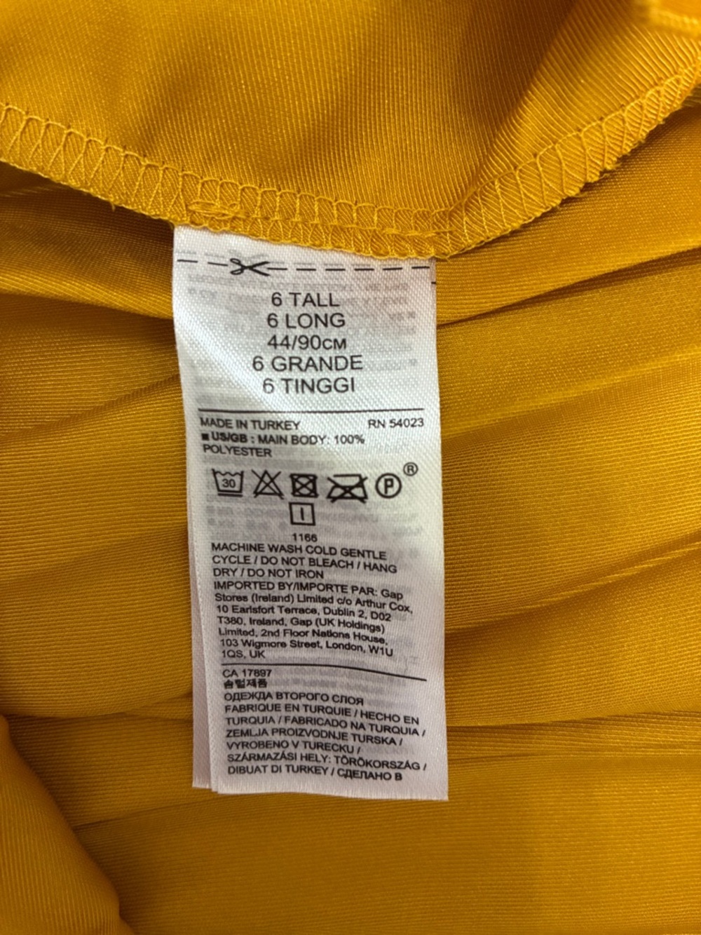 Banana Republic Women's Gold Pleated Midi Skirt Size 6 TALL - Picture 5 of 9